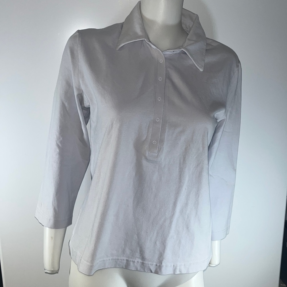 Womens h&m vintage long sleeve collared T-shirt size L